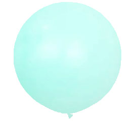 Pastel Macaron Aqua Jumbo Round Shape Helium Latex Balloon